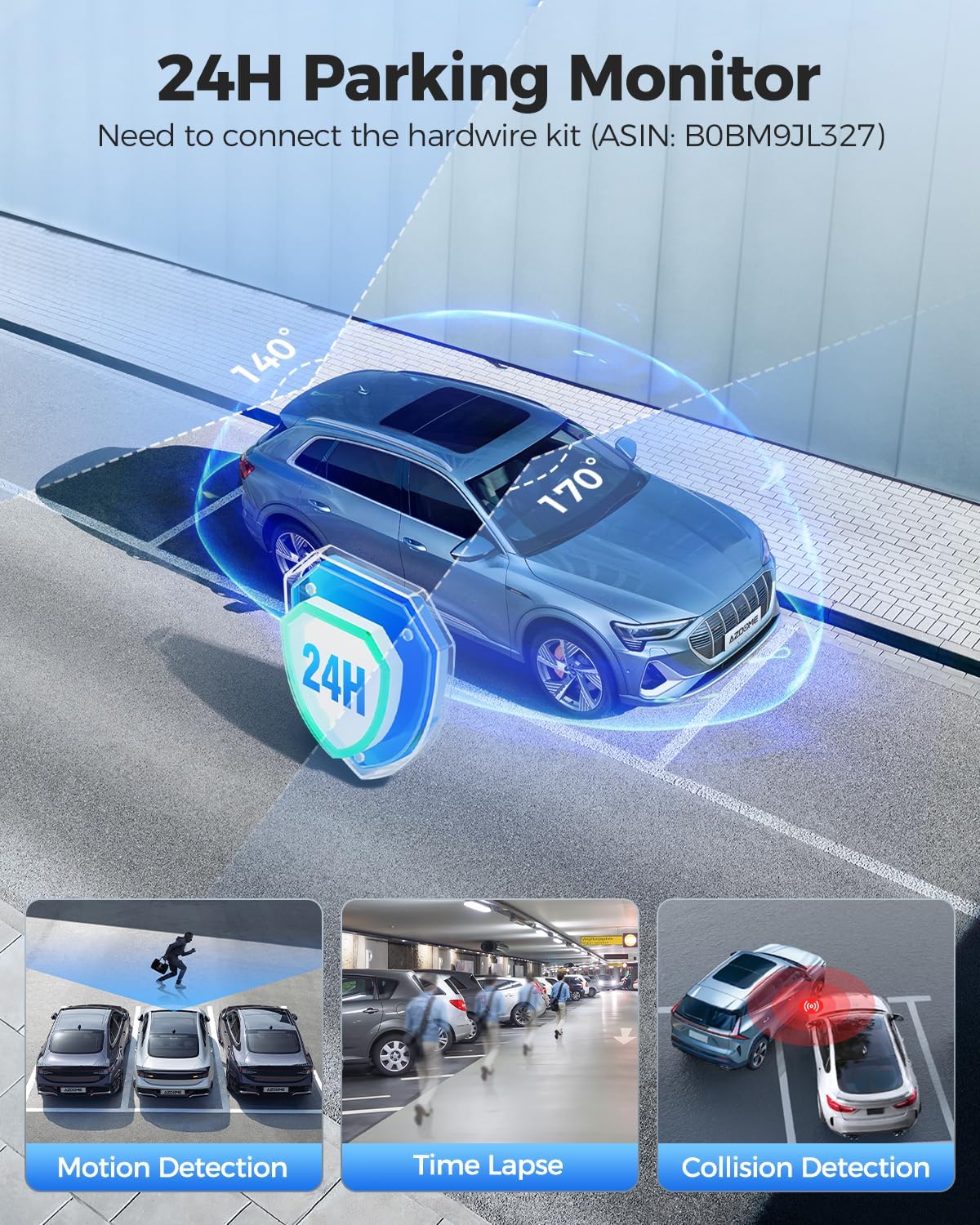 AZDOME GS63H Pro 4K 2 Channel Dash Cam + Free 64GB MicroSD Card