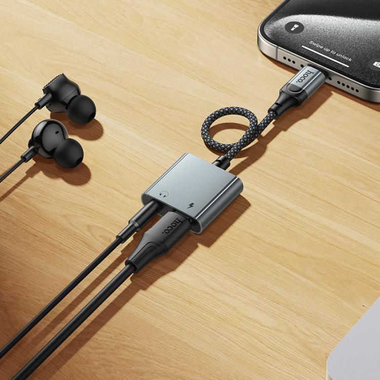 Hoco UPA34 2-in-1 USB-C to USB-C & 3.5mm Audio Converter - Byte Store