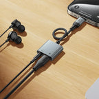 Hoco UPA34 2-in-1 USB-C to USB-C & 3.5mm Audio Converter - Byte Store