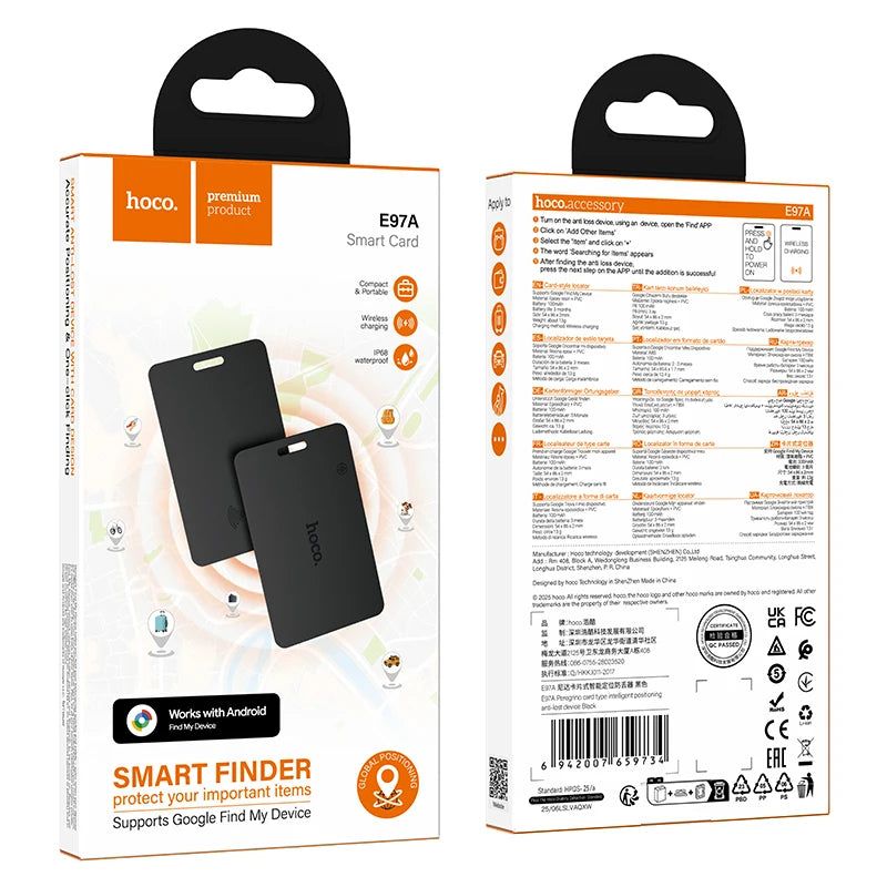 Hoco E97A Smart Card Tracker (Google Find Hub) - Byte Store