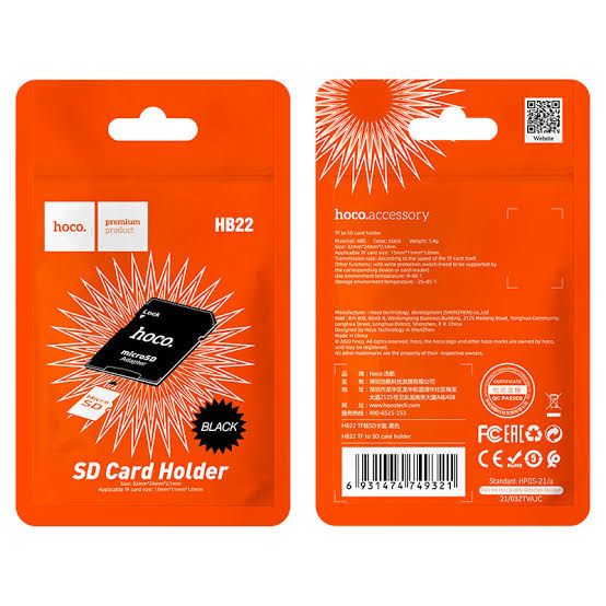 Hoco HB22 MicroSD to SD Memory Card Adapter - Byte Store