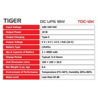 Tiger TDC-12K 18W DC UPS 12000mAh - Byte Store