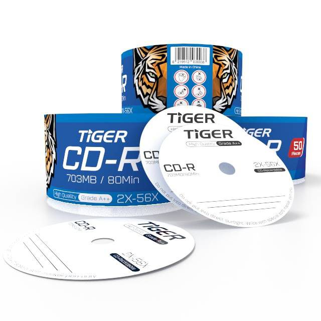 Tiger Blank CD-R 703MB 80Min (50-Pack) - Byte Store