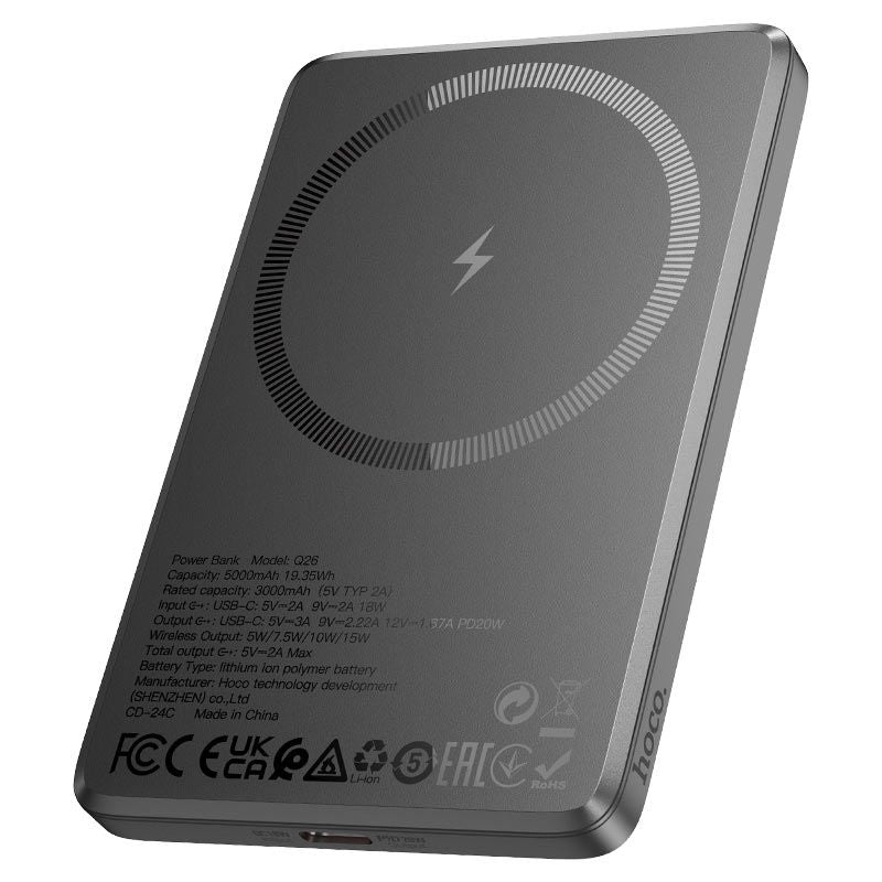 Hoco Q26 5000mAh Magnetic Wireless Power Bank - Byte Store
