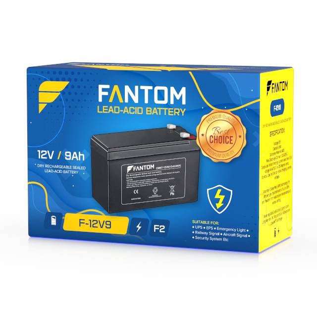 Fantom UPS Battery 12V 9Ah - Byte Store