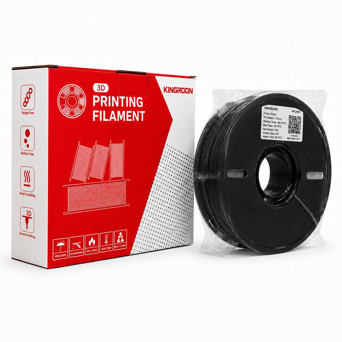 KINGROON PLA Basic 1.75mm 3D Printer Filament 1kg - Byte Store