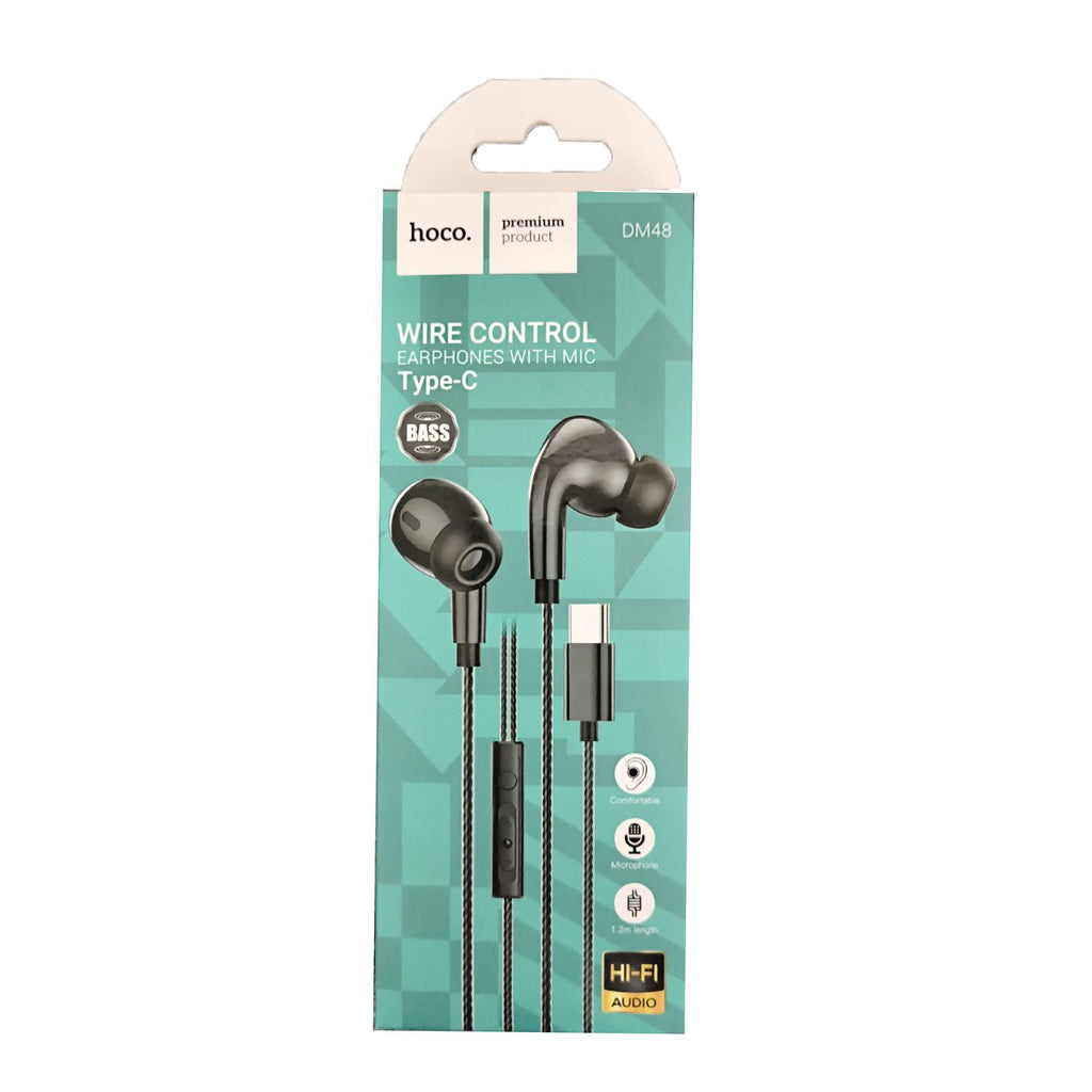 Hoco DM48 USB-C Wired Earphones with Mic - Byte Store