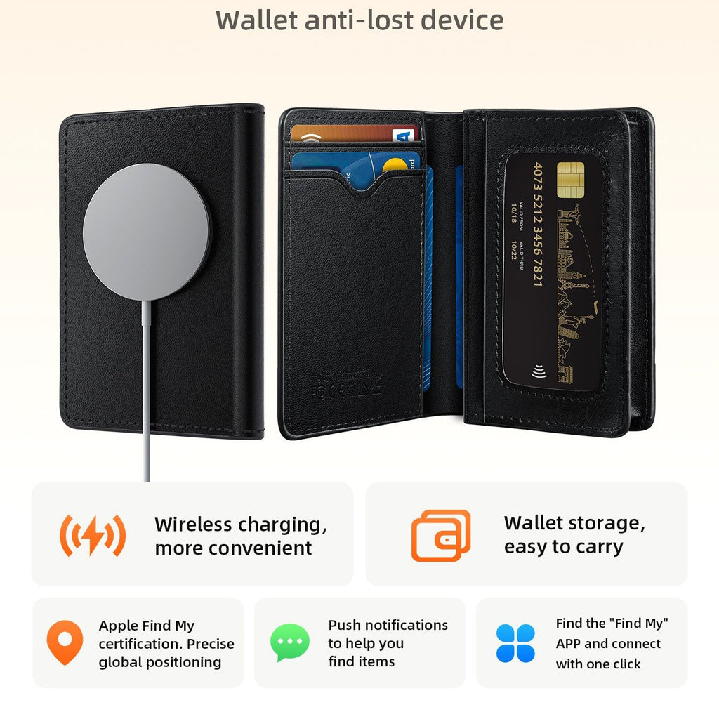 Hoco E91F Smart Wallet with Apple Find My & Wireless Charging - Byte Store