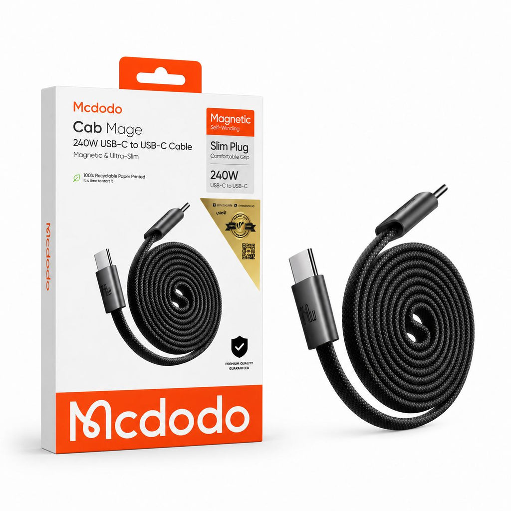 Mcdodo CA-990 Magnetic USB-C to USB-C 240W Cable 1m - Byte Store