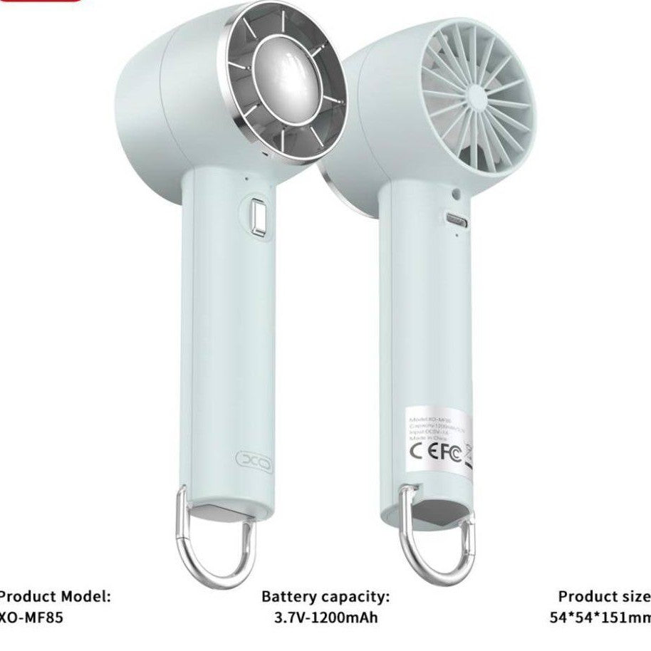 XO MF85 1200mAh Mini Handheld Fan (Green) - Byte Store