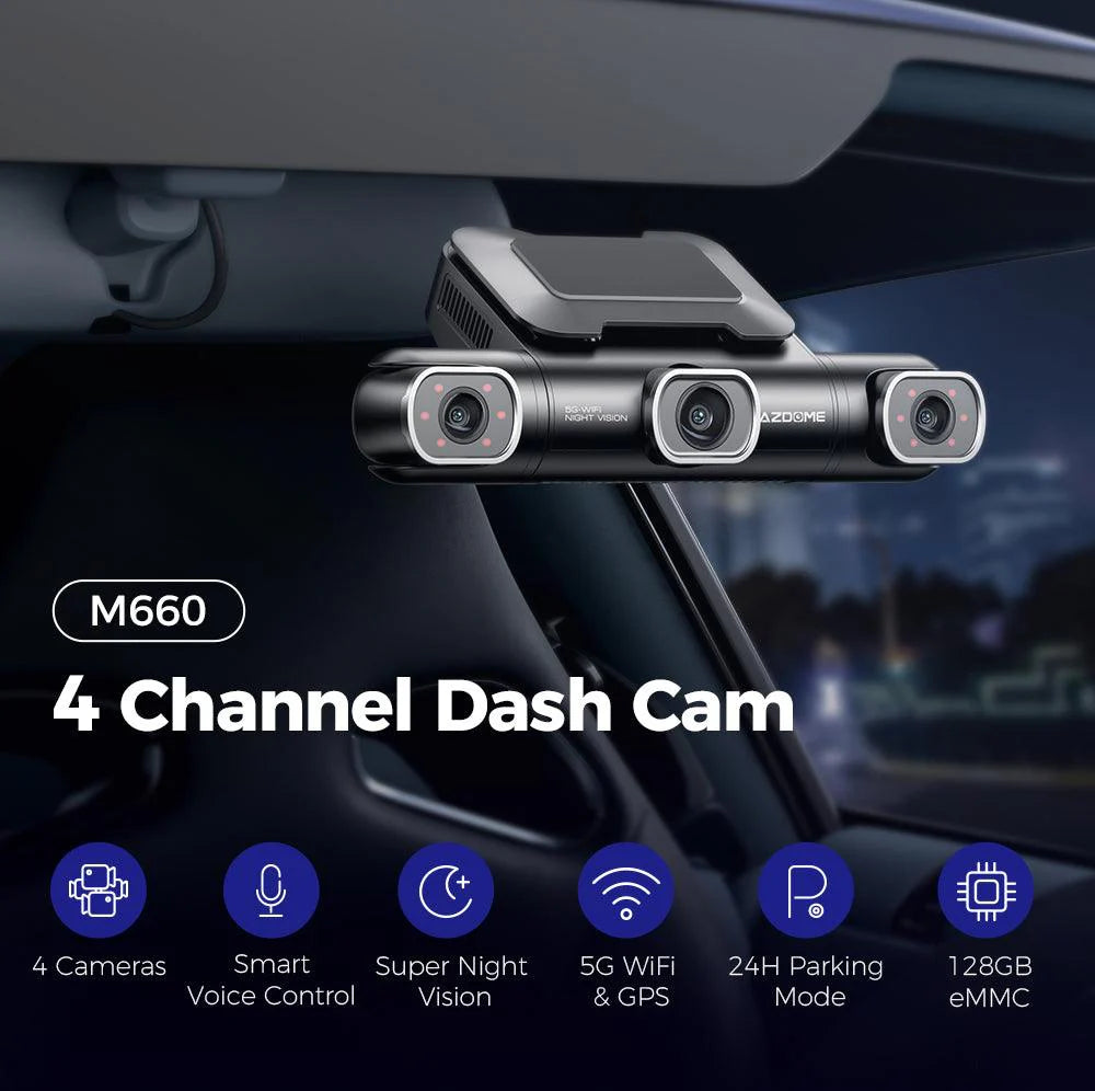 Azdome M660 4K - 4 Channel Dashcam