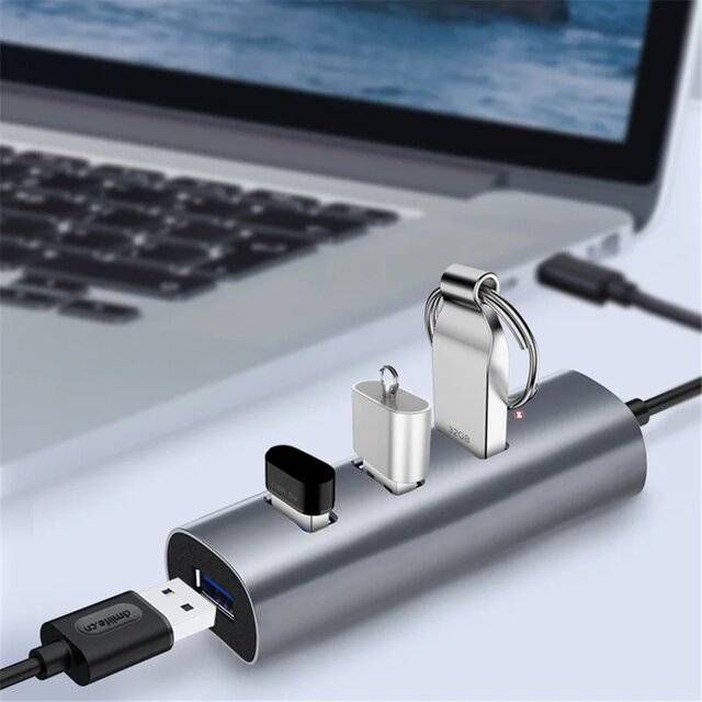 DM CHB010 Type-C to 4-Port USB 3.0 Hub - Byte Store