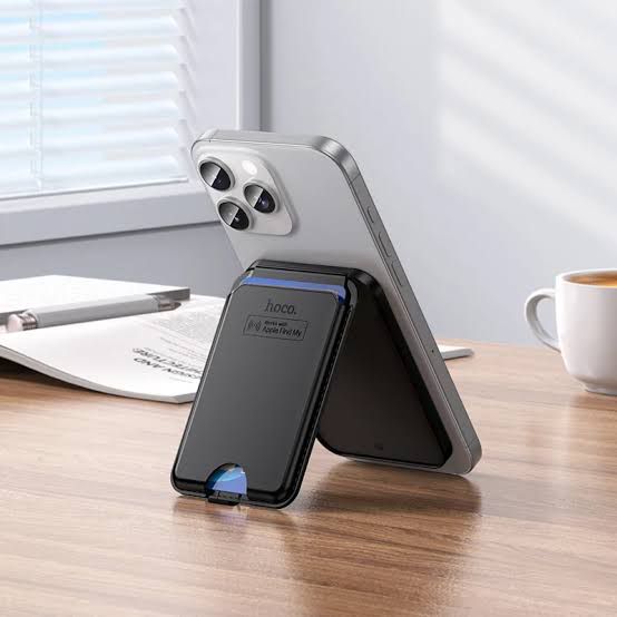 Hoco E91I Smart Magnetic Wallet Tracker with Apple Find My & Phone Stand - Byte Store